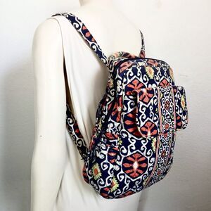 Vera Bradley Sun Valley Large Backpack HTF Zip Travel Pockets Adjustable Strap